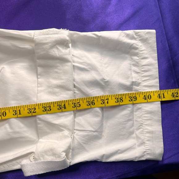 📌Kenneth Cole Reaction White Casual Poll On Pants - Roll Up Leg - Pockets - Picture 13 of 16